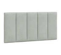 vidaXL Cabecero de Cama Acolchado Hanko, Cabezal Tapizado de Cojín Almohada, Cabecera Colgante, Mueble para Dormitorio, Terciopelo Gris Claro 100 cm
