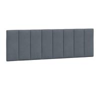 vidaXL Cabecero de Cama Acolchado Hanko, Cabezal Tapizado de Cojín Almohada, Cabecera Colgante, Mueble para Dormitorio, Terciopelo Gris Oscuro 160 cm