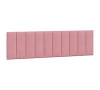 vidaXL Cabecero de Cama Acolchado Hanko, Cabezal Tapizado de Cojín Almohada, Cabecera Colgante, Mueble para Dormitorio, Terciopelo Rosa 180 cm