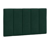Vidaxl cabecero de cama acolchado terciopelo verde oscuro 90 cm