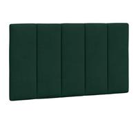 vidaXL Cabecero de Cama Acolchado Hanko, Cabezal Tapizado de Cojín Almohada, Cabecera Colgante, Mueble para Dormitorio, Terciopelo Verde Oscuro 80 cm