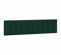 vidaXL Cabecero de Cama Acolchado Hanko, Cabezal Tapizado de Cojín Almohada, Cabecera Colgante, Mueble para Dormitorio, Terciopelo Verde Oscuro 200 cm