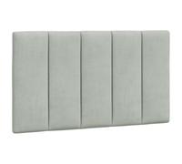 Cabecero de cama acolchado terciopelo gris claro 90 cm