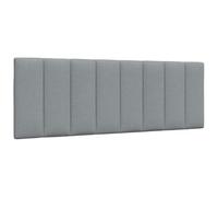 vidaXL Cabecero de Cama Acolchado Tela Gris Claro 140 cm