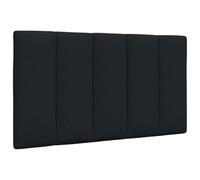 vidaXL Cabecero de Cama Acolchado Tela Negro 90 cm