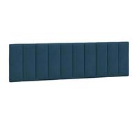 vidaXL Cabecero de Cama Hanko acolchado, tapizado cojín, terciopelo azul 180 cm