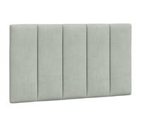 vidaXL Cabecero de Cama Acolchado Hanko Terciopelo Gris Claro 90 cm