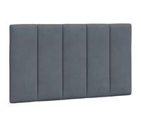 vidaXL Cabecero de Cama Acolchado Hanko Terciopelo Gris Oscuro 90 cm