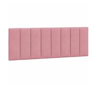 vidaXL Cabecero de Cama Acolchado Hanko, Cabezal Tapizado de Cojín Almohada, Cabecera Colgante, Mueble para Dormitorio, Terciopelo Rosa 140 cm