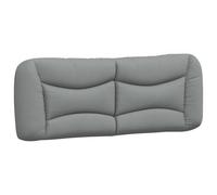 Cabecero de cama acolchado tela gris claro 140 cm