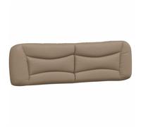 vidaXL Cabecero de Cama Acolchado, Cabecera para Estructura de Cama, Cabezal para Somier, Mueble para Dormitorio, Cuero Sintético Capuchino 180 cm