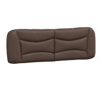 vidaXL Cabecero de Cama Acolchado Hvar, Cabecera para Estructura de Cama, Cabezal para Somier, Mueble para Dormitorio, Cuero Sintético Marrón 160 cm