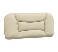 vidaXL Cabecero de Cama Acolchado Hvar, Cabezal Tapizado de Cojín Almohada, Cabecera Colgante, Mueble para Dormitorio Hogar, Tela Crema 80 cm