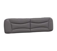 vidaXL Cabecero de Cama Acolchado Cuero sintético Gris 200 cm