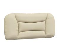 vidaXL Cabecero de Cama Acolchado Hvar, Cabezal Tapizado de Cojín Almohada, Cabecera Colgante, Mueble para Dormitorio Hogar, Tela Crema 90 cm