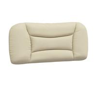 Vidaxl cabecero de cama acolchado tela crema 90 cm