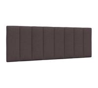 vidaXL Cabecero de Cama Acolchado Tela marrón Oscuro 140 cm