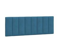 Vidaxl cabecero de cama acolchado terciopelo azul 120 cm