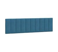 vidaXL Cabecero de Cama Hanko acolchado, tapizado cojín, terciopelo azul 180 cm