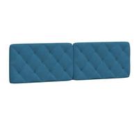 vidaXL Cabecero de Cama Acolchado Terciopelo Azul 180 cm, Cojines de cabecero, cabecero de cojín, cabecero de Almohada Colgante, Cojines de cabecero