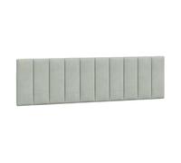 Vidaxl cabecero de cama acolchado terciopelo gris claro 180 cm