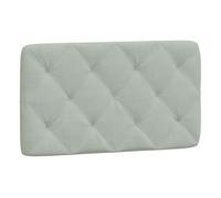 Vidaxl cabecero de cama acolchado terciopelo gris claro 90 cm