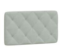 vidaXL Cabecero de Cama Acolchado de Terciopelo Gris Claro 90 cm, Cojines de Almohada Colgante