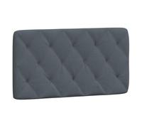 Vidaxl cabecero de cama acolchado terciopelo gris oscuro 100 cm