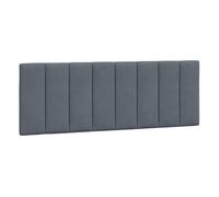 Vidaxl cabecero de cama acolchado terciopelo gris oscuro 120 cm