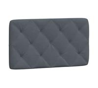 Vidaxl cabecero de cama acolchado terciopelo gris oscuro 90 cm