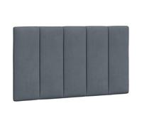 vidaXL Cabecero de Cama Acolchado Hanko, Cabezal Tapizado de Cojín Almohada, Cabecera Colgante, Mueble para Dormitorio, Terciopelo Gris Oscuro 90 cm