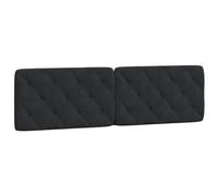 vidaXL Cabecero de Cama Acolchado Terciopelo Negro 180 cm, Cojines de cabecero, cabecero de cojín, cabecero de Almohada Colgante, Cojines de cabecero