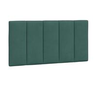 vidaXL Cabecero de Cama Acolchado Hanko, Cabezal Tapizado de Cojín Almohada, Cabecera Colgante, Mueble para Dormitorio, Terciopelo Verde Oscuro 100 cm
