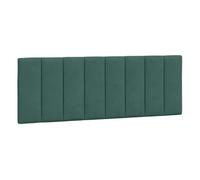 vidaXL Cabecero de Cama Acolchado Hanko, Cabezal Tapizado de Cojín Almohada, Cabecera Colgante, Mueble para Dormitorio, Terciopelo Verde Oscuro 120 cm