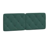 vidaXL Cabecero de Cama Acolchado Terciopelo Verde Oscuro 140 cm, Cojines de cabecero, cabecero de cojín, cabecero de Almohada Colgante