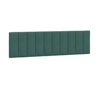 vidaXL Cabecero de Cama Acolchado Hanko, Cabezal Tapizado de Cojín Almohada, Cabecera Colgante, Mueble para Dormitorio, Terciopelo Verde Oscuro 180 cm