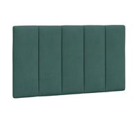 vidaXL Cabecero de Cama Acolchado Hanko, Cabezal Tapizado de Cojín Almohada, Cabecera Colgante, Mueble para Dormitorio, Terciopelo Verde Oscuro 80 cm