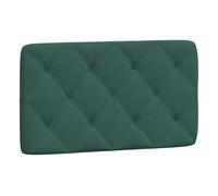 Vidaxl cabecero de cama acolchado terciopelo verde oscuro 90 cm