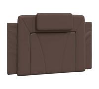 vidaXL Cabecero de Cama Acolchado Viana, Cabezal Tapizado de Cojín Almohada, Cabecera Colgante, Mueble para Dormitorio, Cuero Sintético Marrón 80 cm