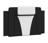 vidaXL Cabecero de Cama Acolchado Viana, Cabezal Tapizado de Cojín Almohada, Cabecera Colgante, Mueble para Dormitorio, Cuero Sintético Negro y Blanco 80 cm