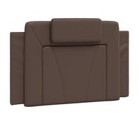 vidaXL Cabecero de Cama Acolchado Cuero sintético marrón 80 cm