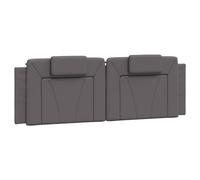 vidaXL Cabecero de Cama Acolchado Viana Cuero sintético Gris 160 cm