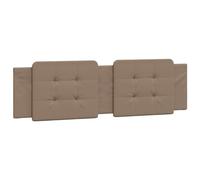 vidaXL Cabecero de Cama Acolchado, Cabecera Tapizada de Cojín, Cabezal de Almohada Colgante, Mueble de Dormitorio, Cuero Sintético Capuchino 180 cm
