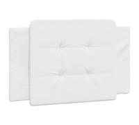 vidaXL Cabecero de Cama Zadar Acolchado, Cuero sintético Blanco 90 cm