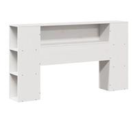 Cabecero De Cama Almacenaje Madera Maciza Pino Blanco 150 Cm Vidaxl