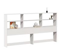 vidaXL Cabecero de Cama almacenaje Madera Maciza Pino Blanco 180 cm, cabecero de Cama, cabecero de Madera Maciza, cabecero con Compartimentos