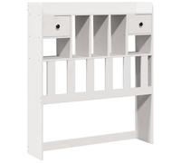 vidaXL Cabecero de Cama almacenaje Madera Maciza Pino Blanco 75 cm, cabecero de Cama, cabecero de Madera Maciza, cabecero con Compartimentos