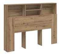 vidaXL Mueble cabecero Roble Artisan 140x19x103,5 cm, cabecero, Armario de Cama, cabecero con estantería, cabecero de Cama con almacenaje
