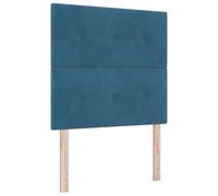 vidaXL Cabecero de Cama Botones capitoné Terciopelo Azul Oscuro 100 cm
