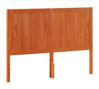 vidaXL Cabecero de Cama, Cabecera para Somier con Patas, Cabezal de Cama, Mueble para Dormitorio, Madera Maciza de Pino Marrón Cera 135 cm